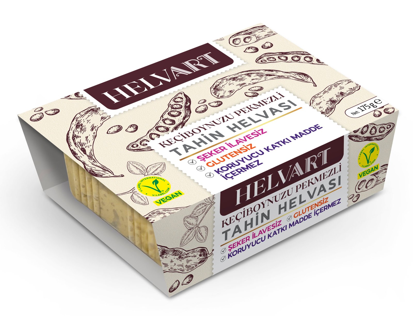 Tahini Halva with Carob Molasses