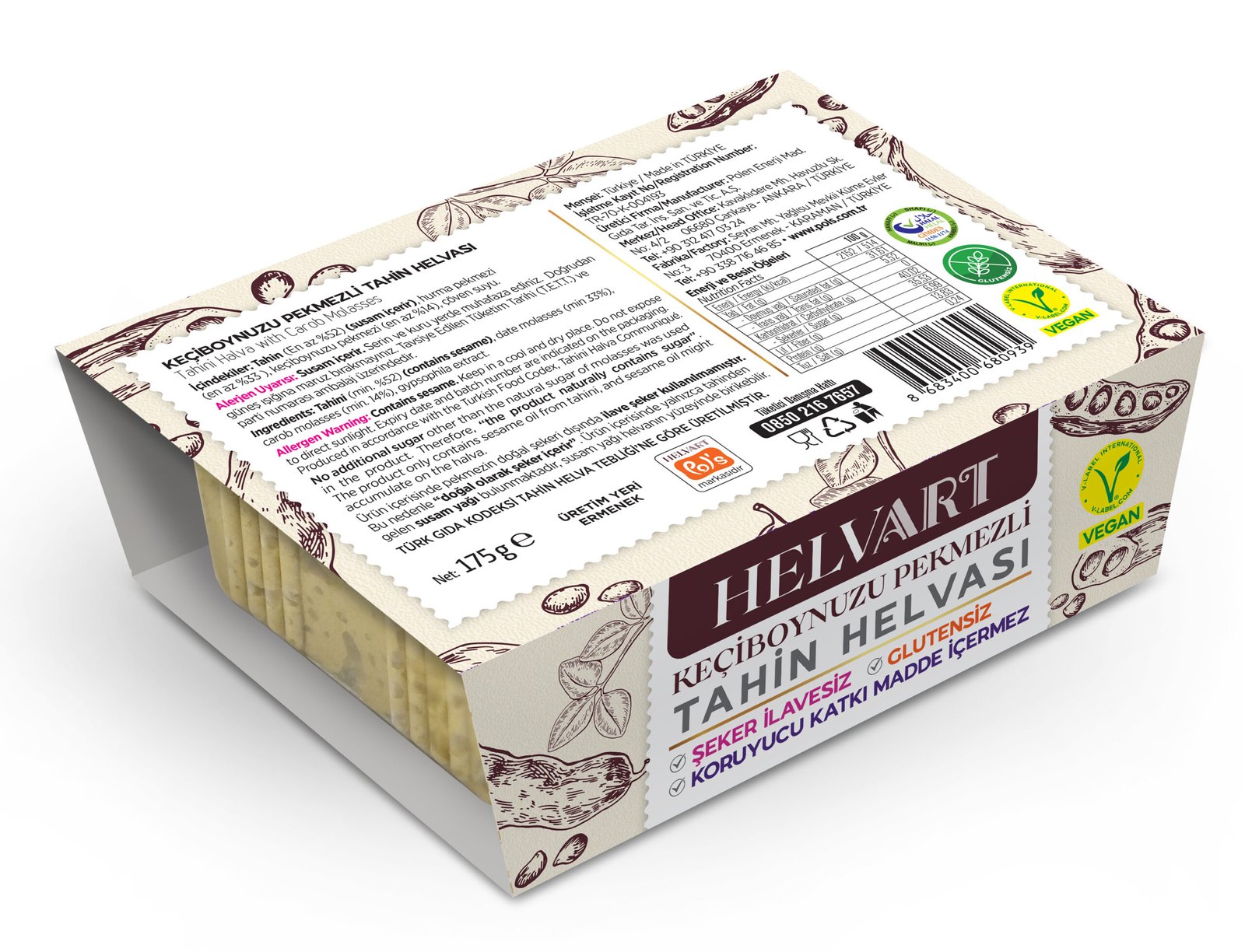 Tahini Halva with Carob Molasses